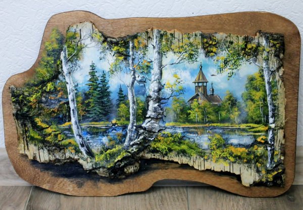 Пейзажи на бересте