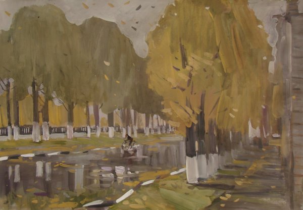 Станковая композиция город