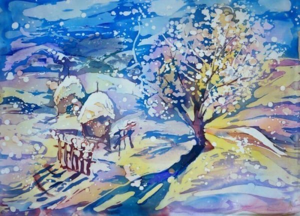 Горячий батик зима