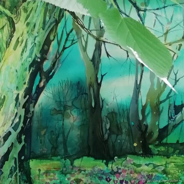 Волшебный лес живопись