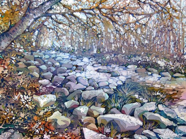 Работы Аллы Рассоловой в технике батик