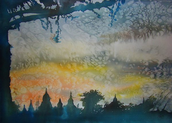 Свободная роспись батик Шалаева Татьяна