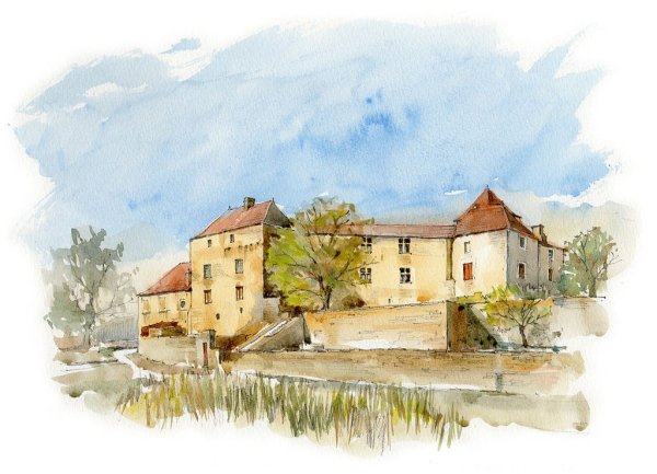 Этюд архитектурного сооружения пленер