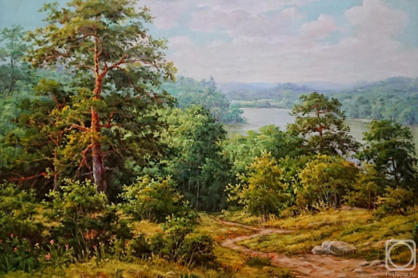 Лесное озеро художник Смородинов Руслан Александрович