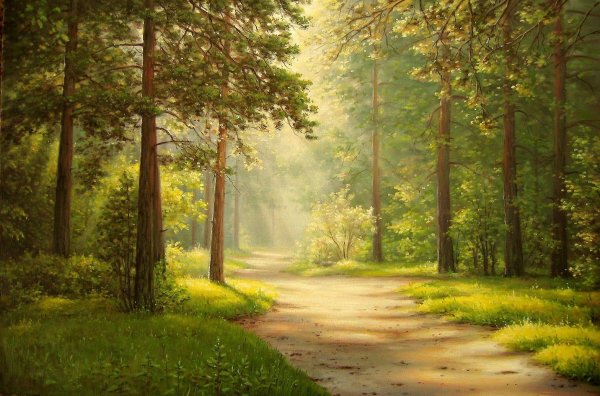 Живопись летние пейзажи природы-Алексей Сычев