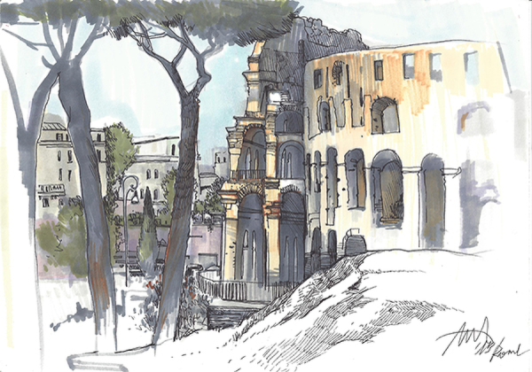 Скетчинг маркерами Маяк Маяк