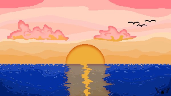 Пиксельное море