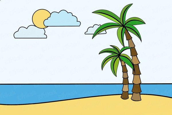 Закат красками