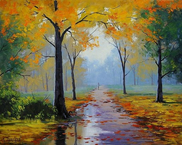 Осенний пейзаж с перспективой