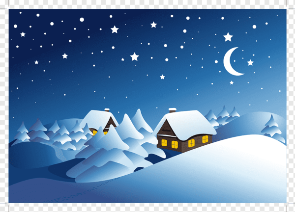 Рождественская ночь вектор