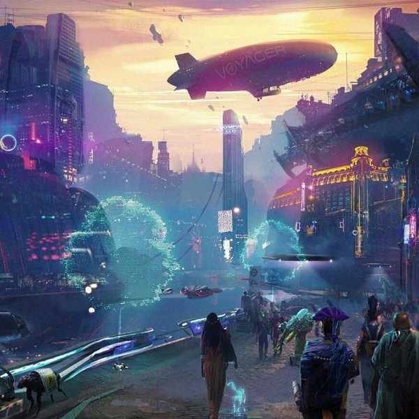 Cyberpunk 2077 Art город