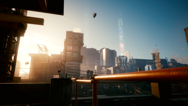 Пейзаж Найт Сити Cyberpunk 2077