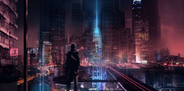 Cyberpunk 2077 небоскребы