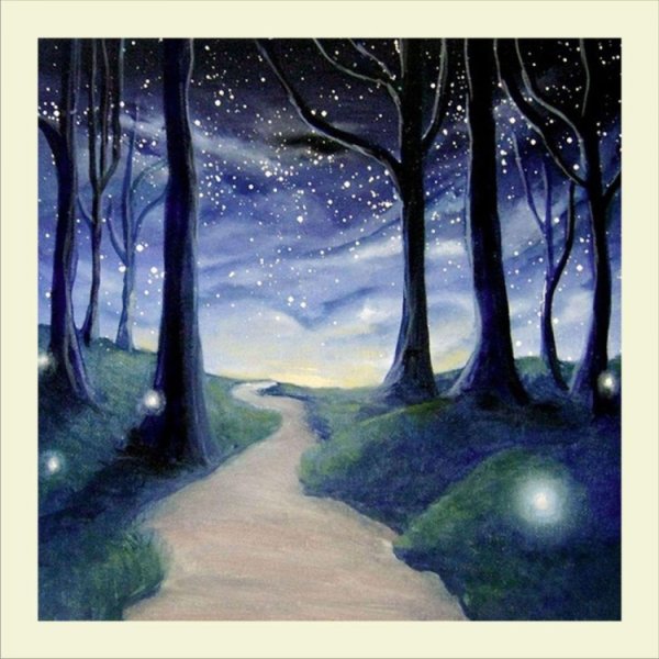 Ночной пейзаж карандашом