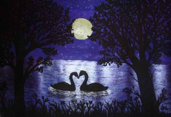 Ночной пейзаж для детей