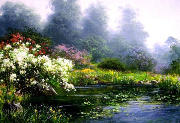 Пейзажи цветов известных художников