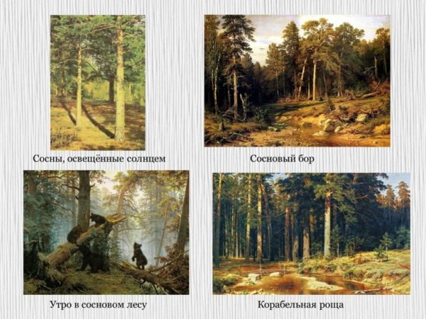 Картины Левитана, Саврасова, Шишкина
