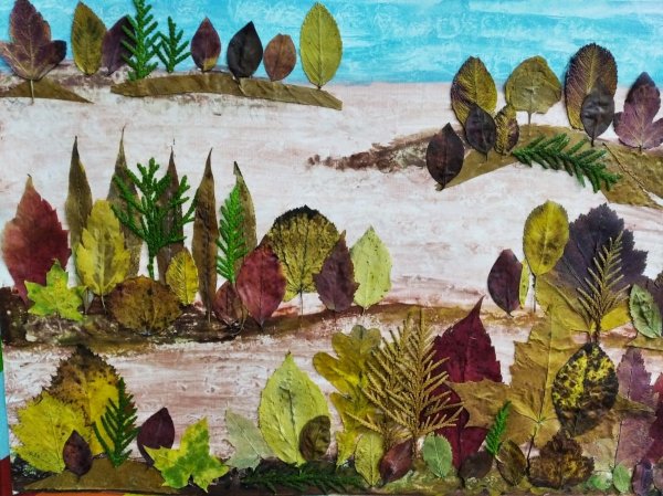 Пейзаж из природного материала