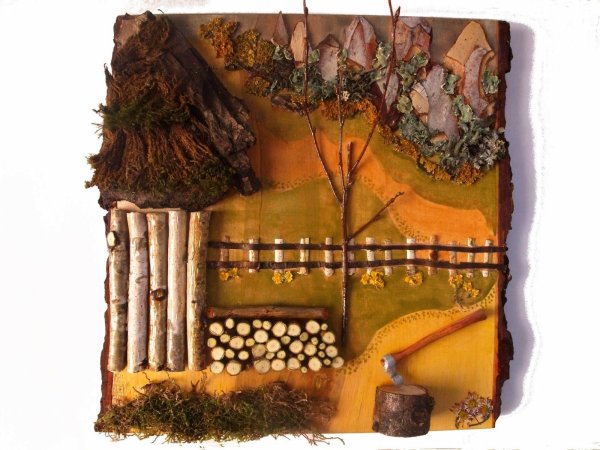 Аппликация из природного материала