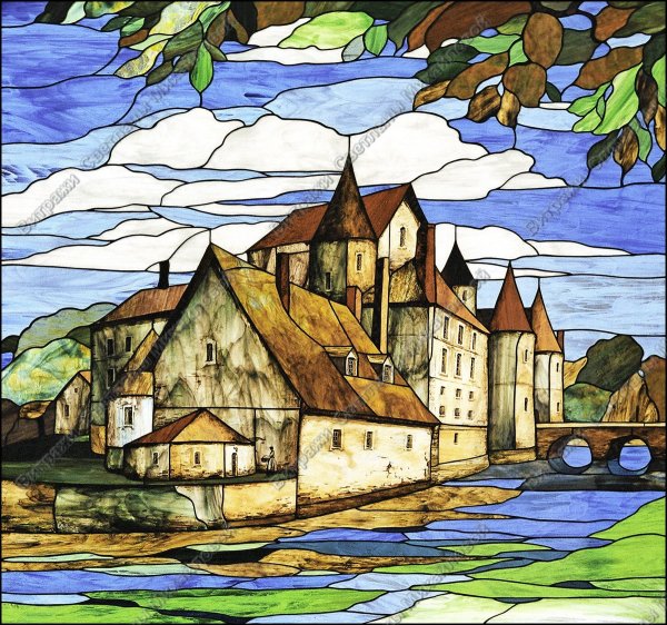 Пейзаж в декоративном стиле