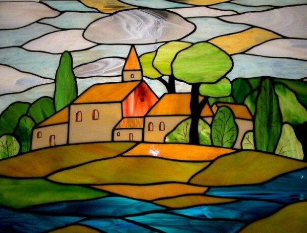 Витражи Тиффани природа