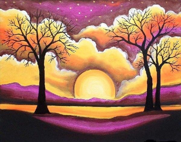 Декоративный пейзаж легкий