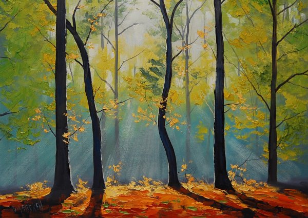 Озеро осенью