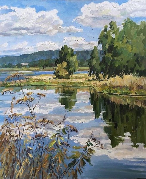 Академическая живопись пейзаж пленэр масло