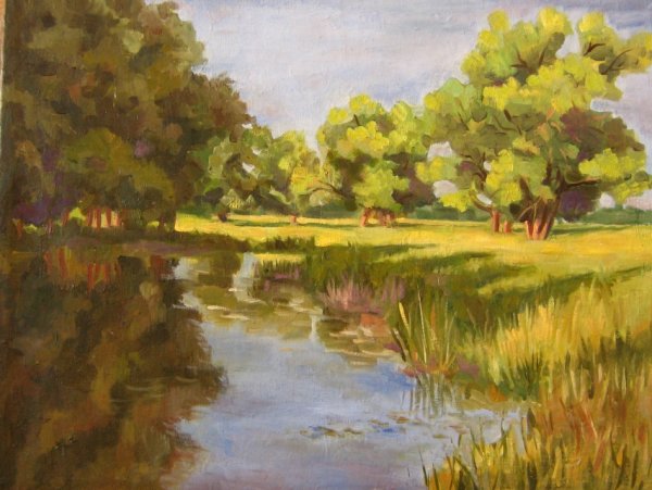 Пленэр гуашью деревня