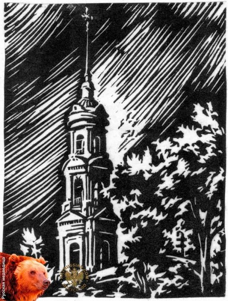 Линогравюра архитектура