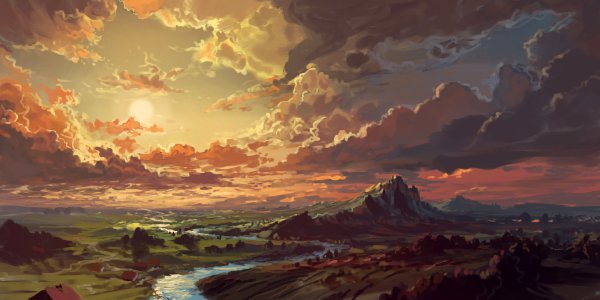 Цифровая живопись пейзаж