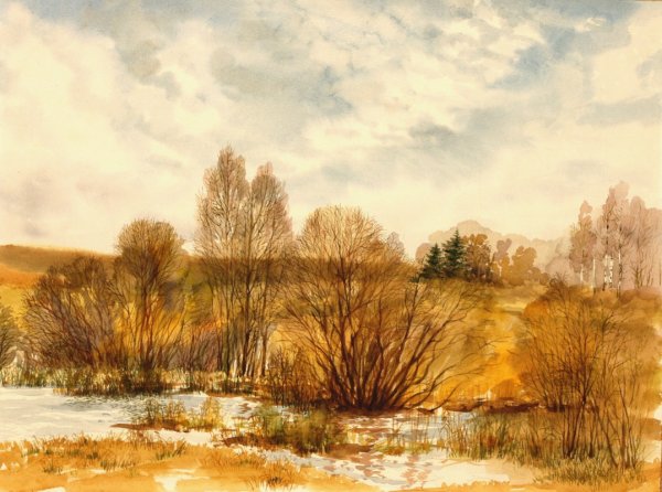 Пейзаж с сосной 1854 Саврасов