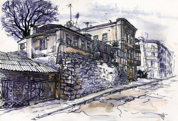 Гурий Захаров линогравюра пейзаж