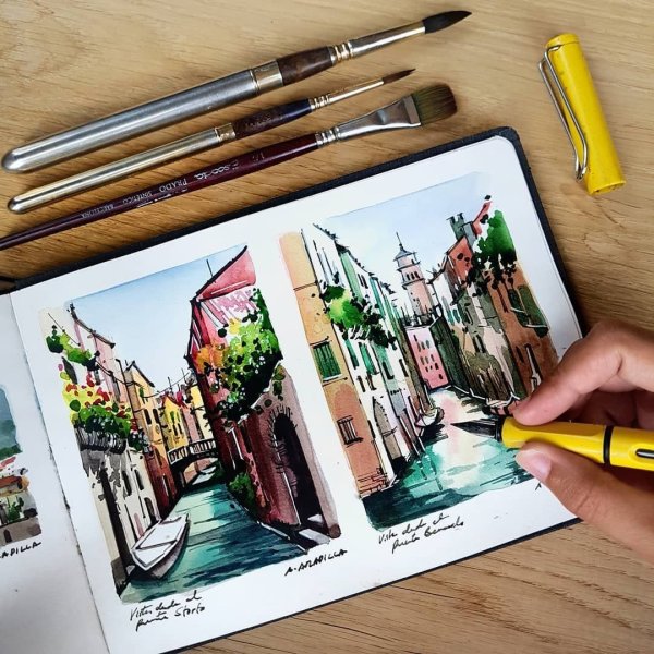 Скетчбук для рисования архитектура