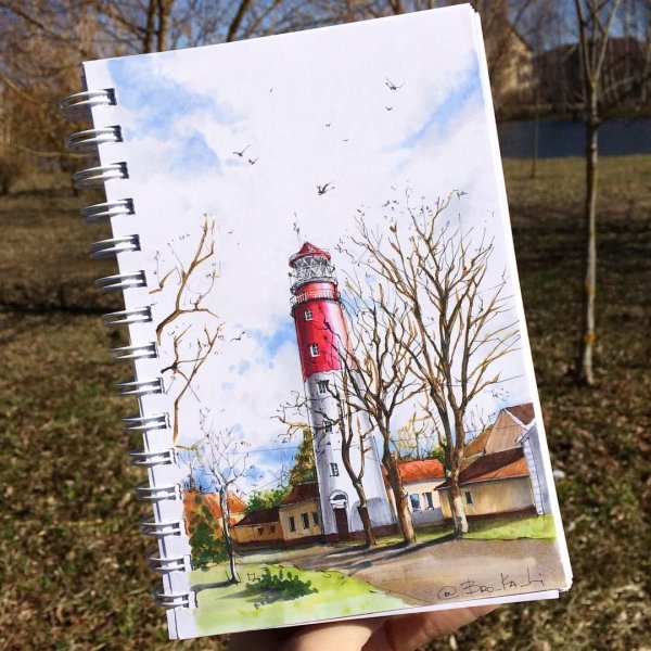 Скетчбук пейзажи