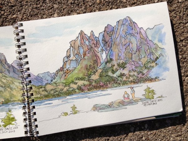 Скетчбук для рисования природа