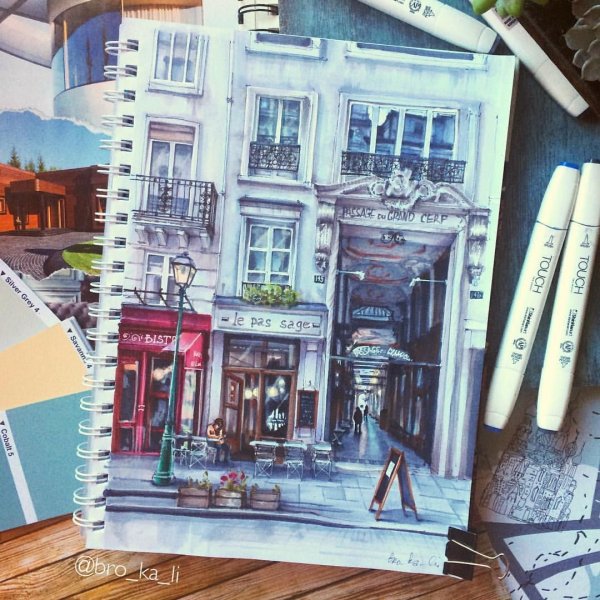 Домик маркерами