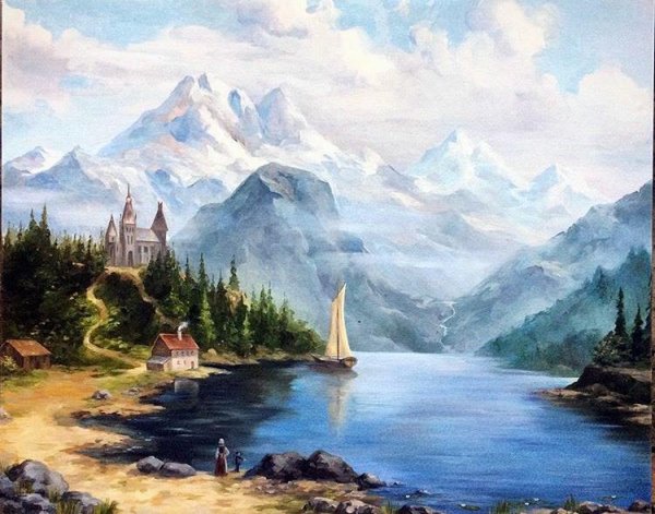 Старинные замки живопись