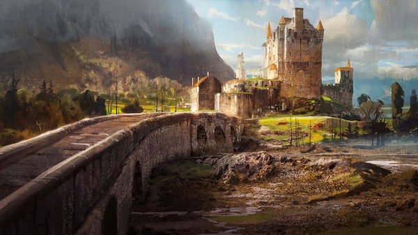 Коро замок Пьерфон картина