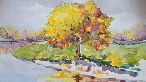Осень карандашом