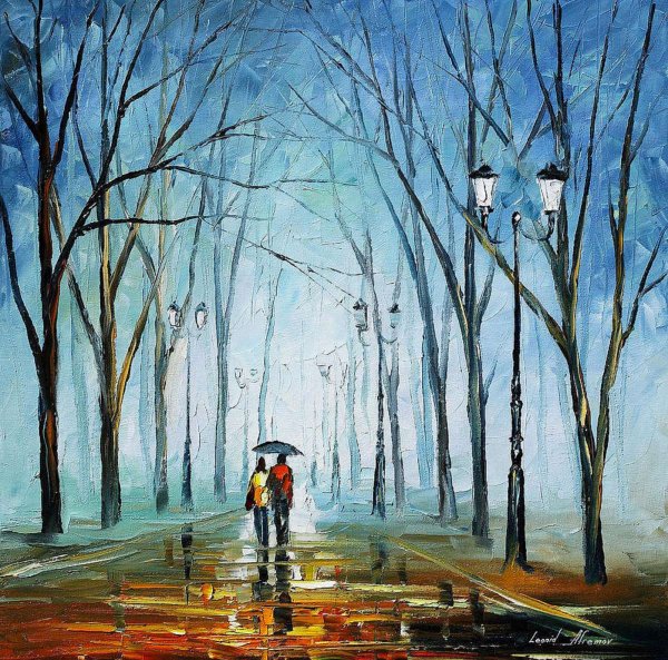 Грустный пейзаж карандашом