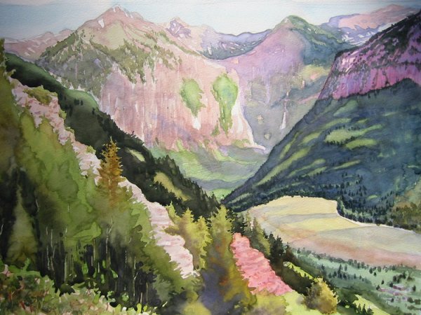 Горный пейзаж воздушная перспектива