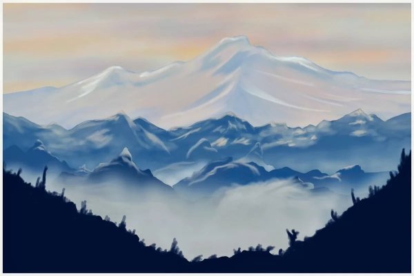 Горы маслом