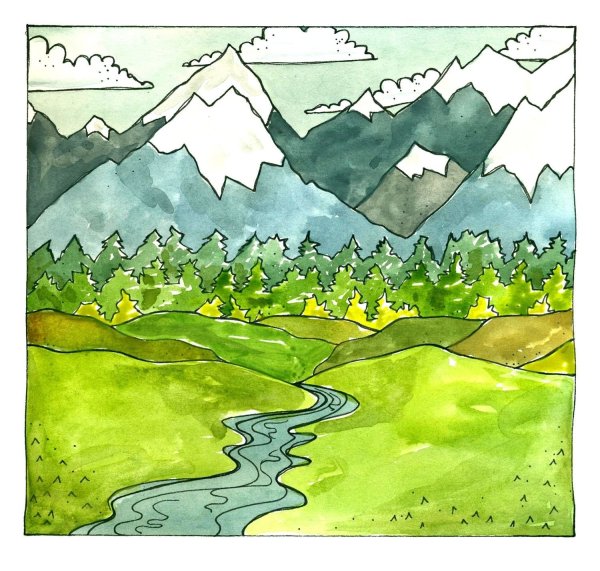 Горы в живописи современных художников