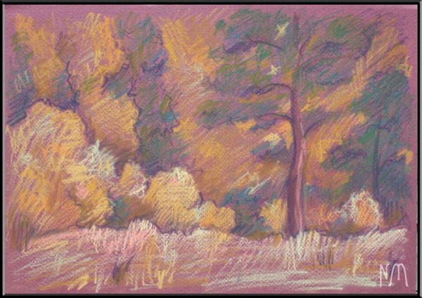 Oil Pastel живопись пейзажи