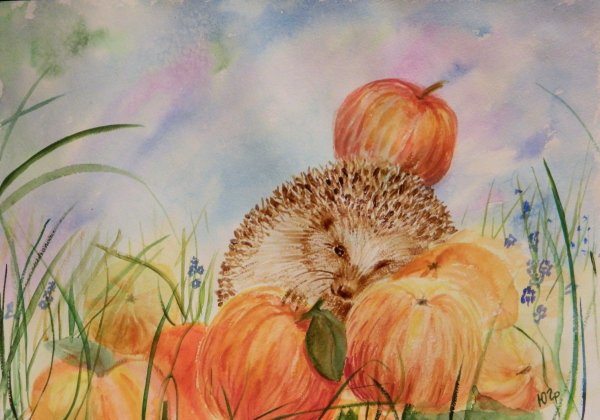 Осень масляной пастелью