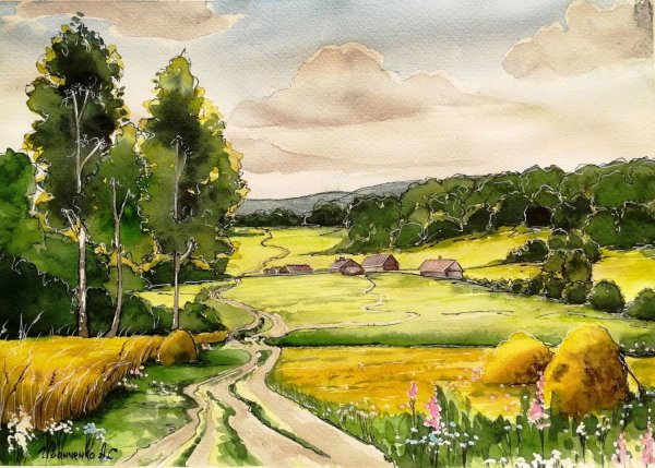 Vietnam живопись пейзаж