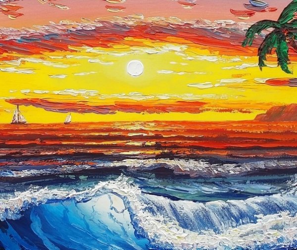 Пластилиновая живопись море