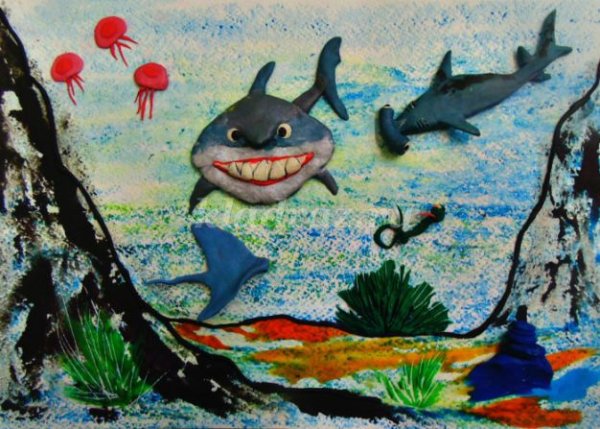 Пластилиновая живопись корабль