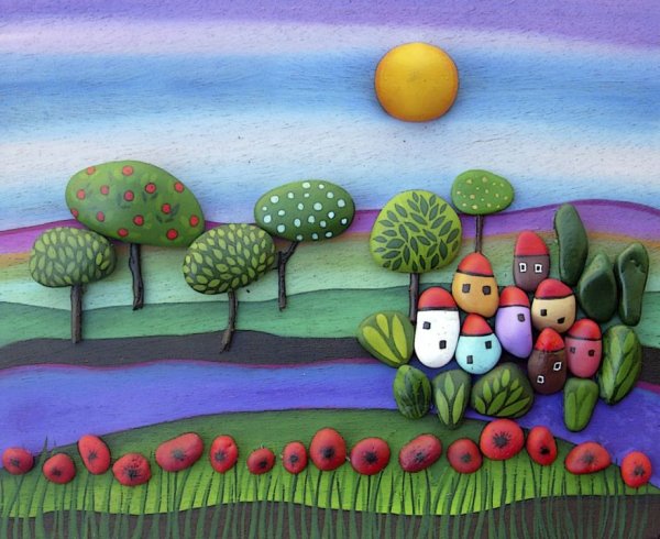 Пейзаж пластилином